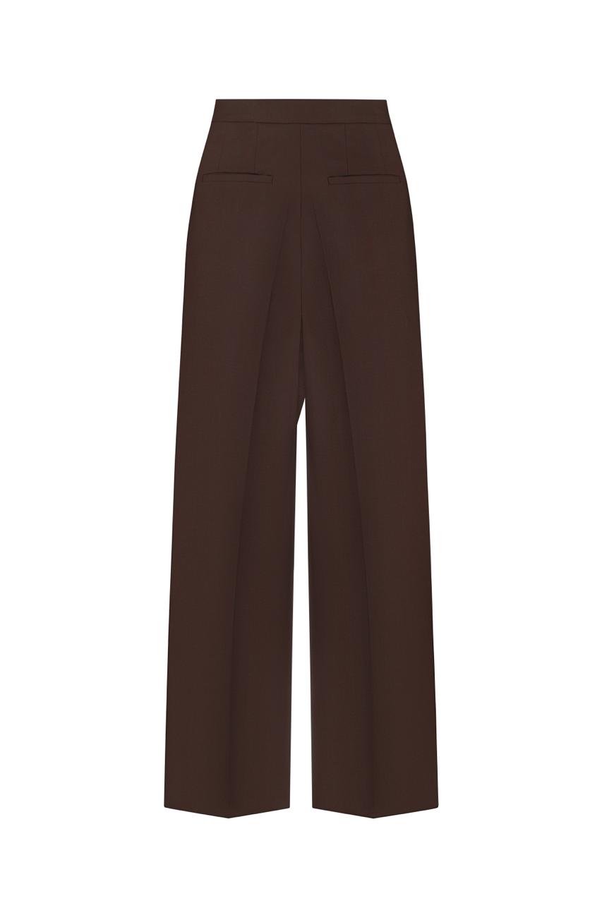Brown wrap-front pants