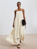 Mina Linen Blend Maxi Dress