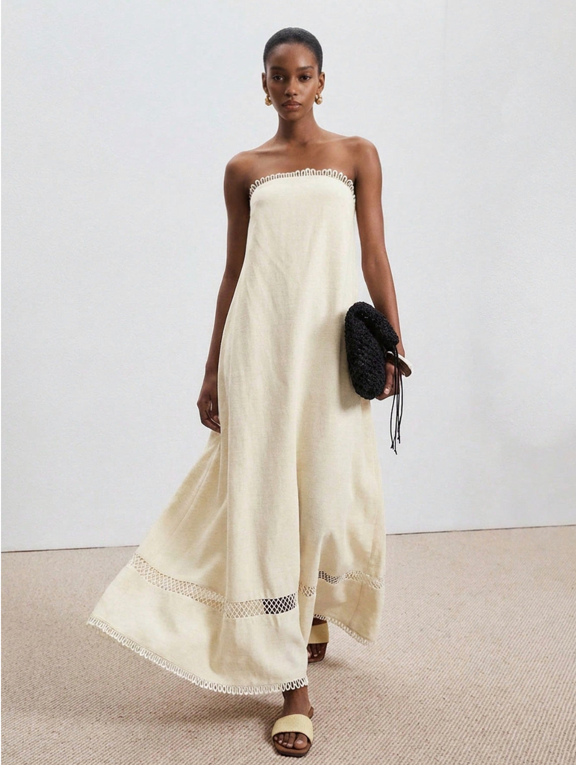 Mina Linen Blend Maxi Dress