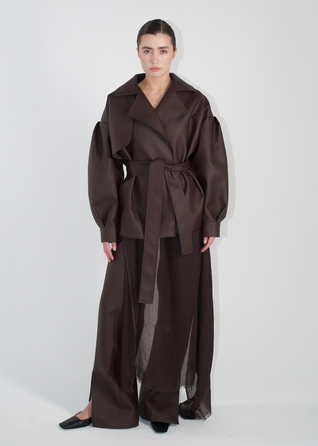 Oversized Jacket in Brown