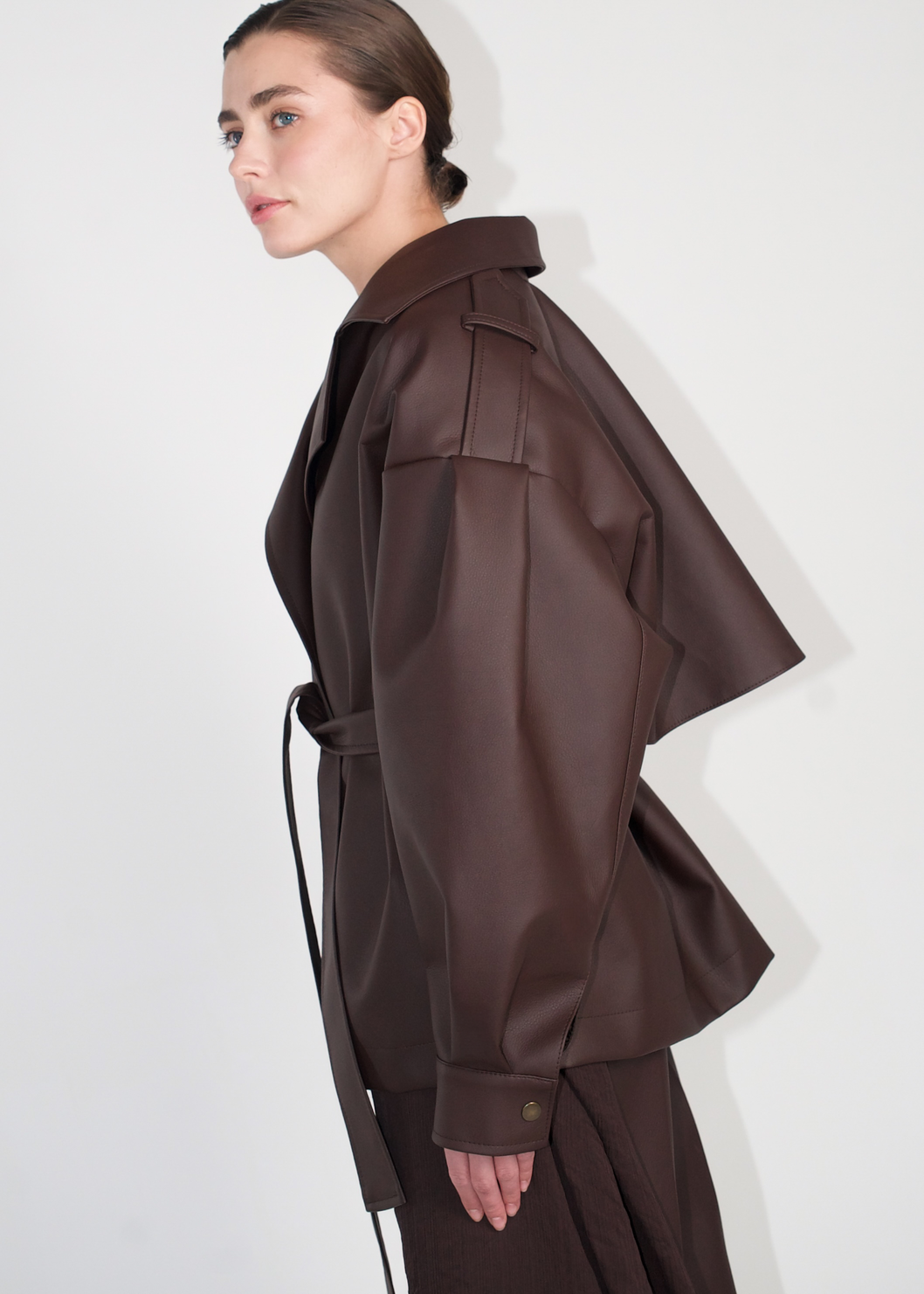 Oversized Jacket in Brown