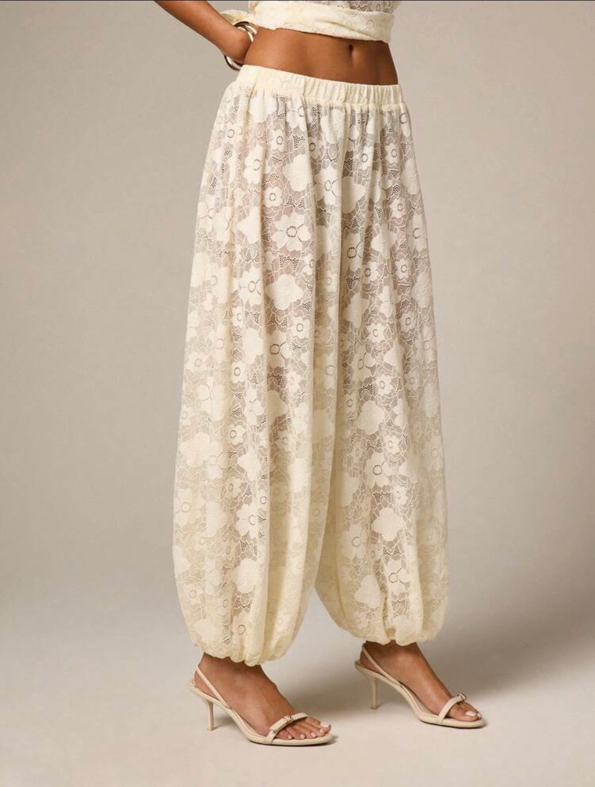 Jasmine Floral Lace Balloon Pants ( Pre-order)