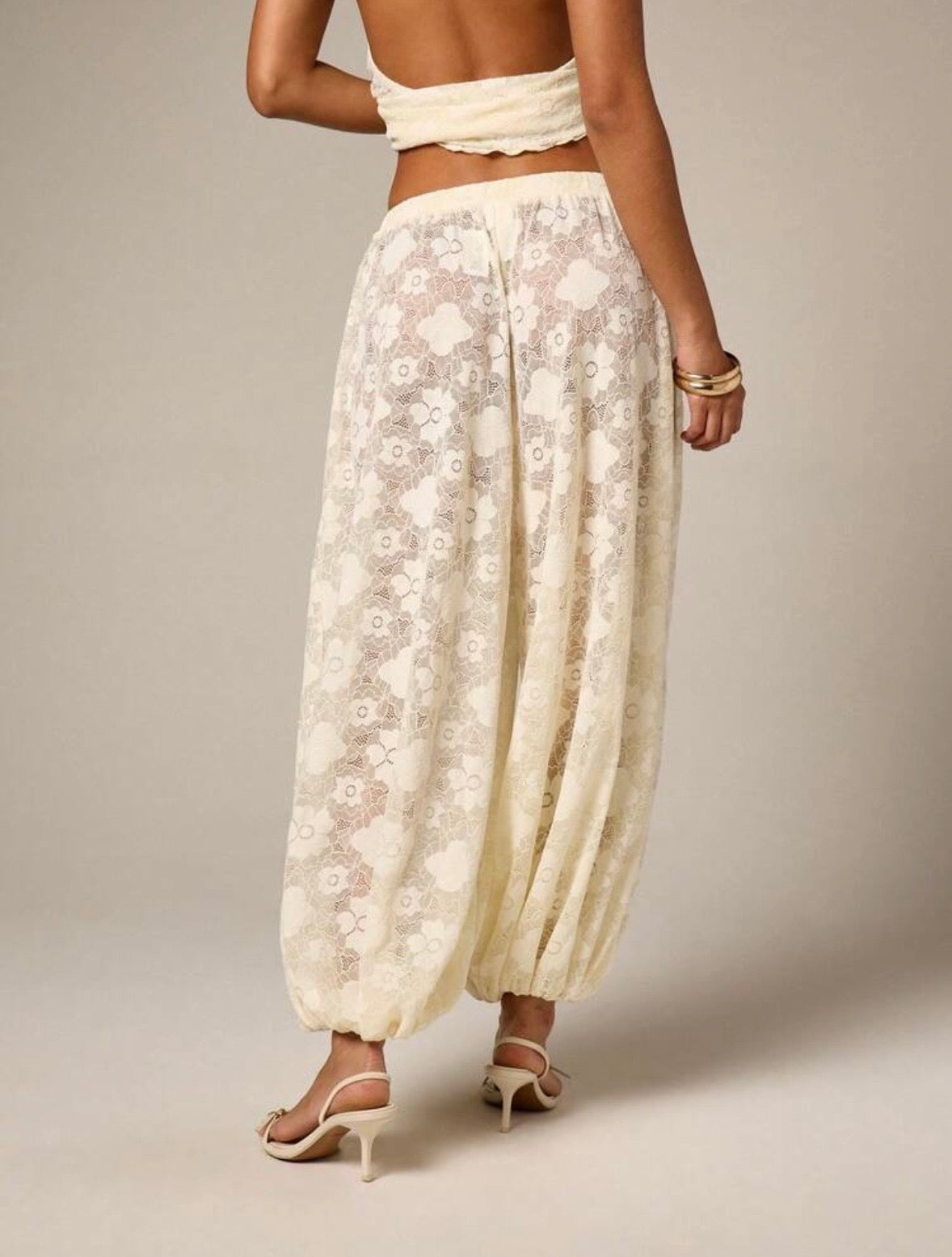 Jasmine Floral Lace Balloon Pants ( Pre-order)