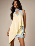 Elvie Satin Lace Top