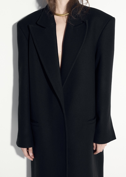 Classic Wool Coat in black