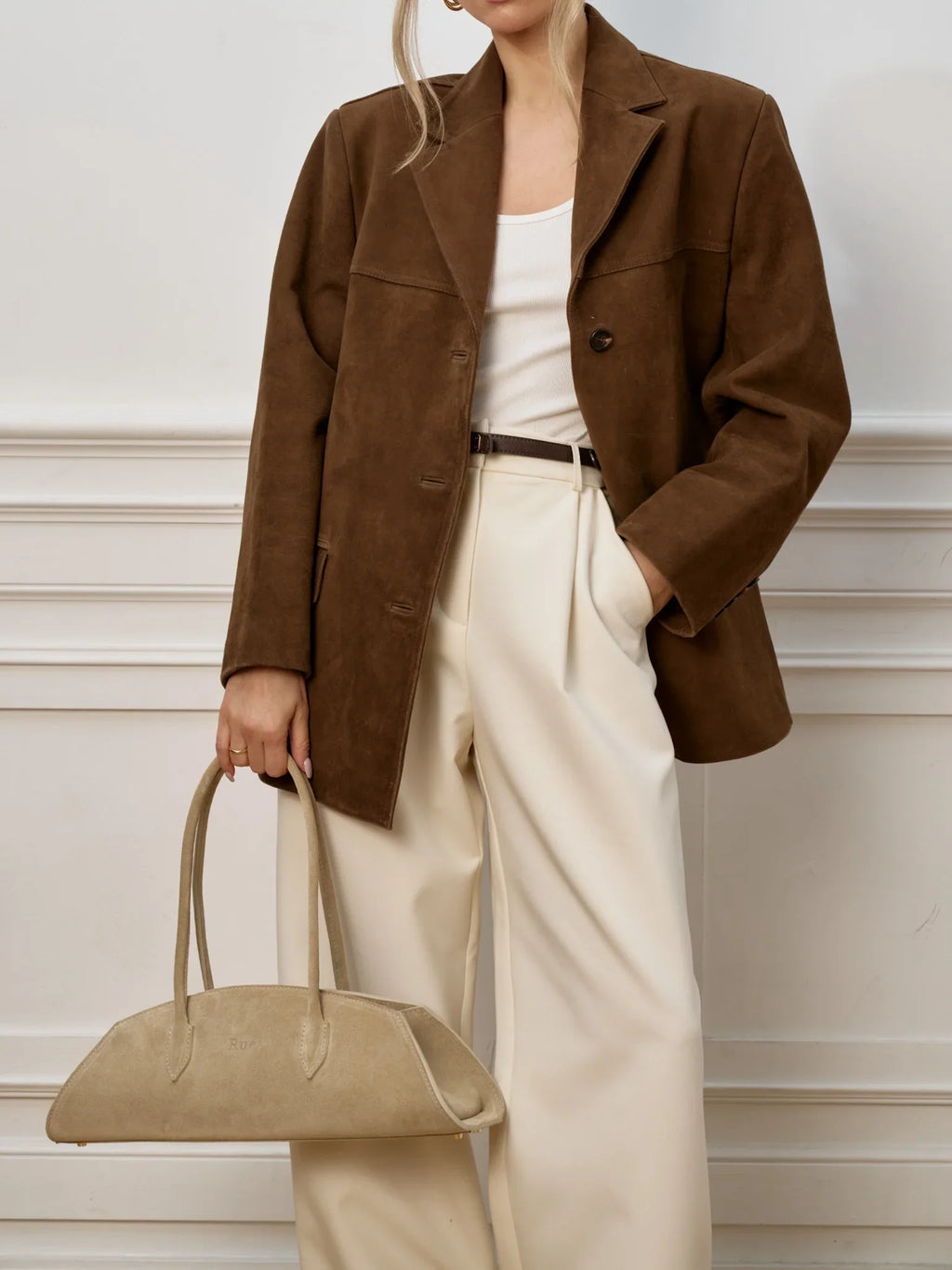 RUEL Bag - Suede BEIGE