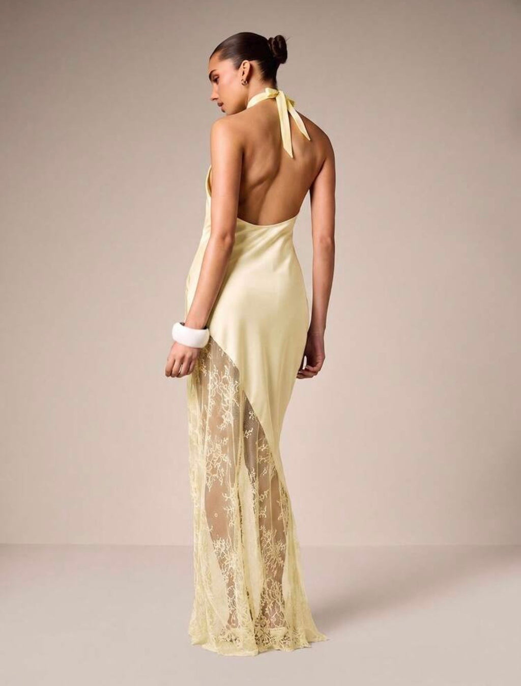 Patricia Satin Lace Maxi Dress