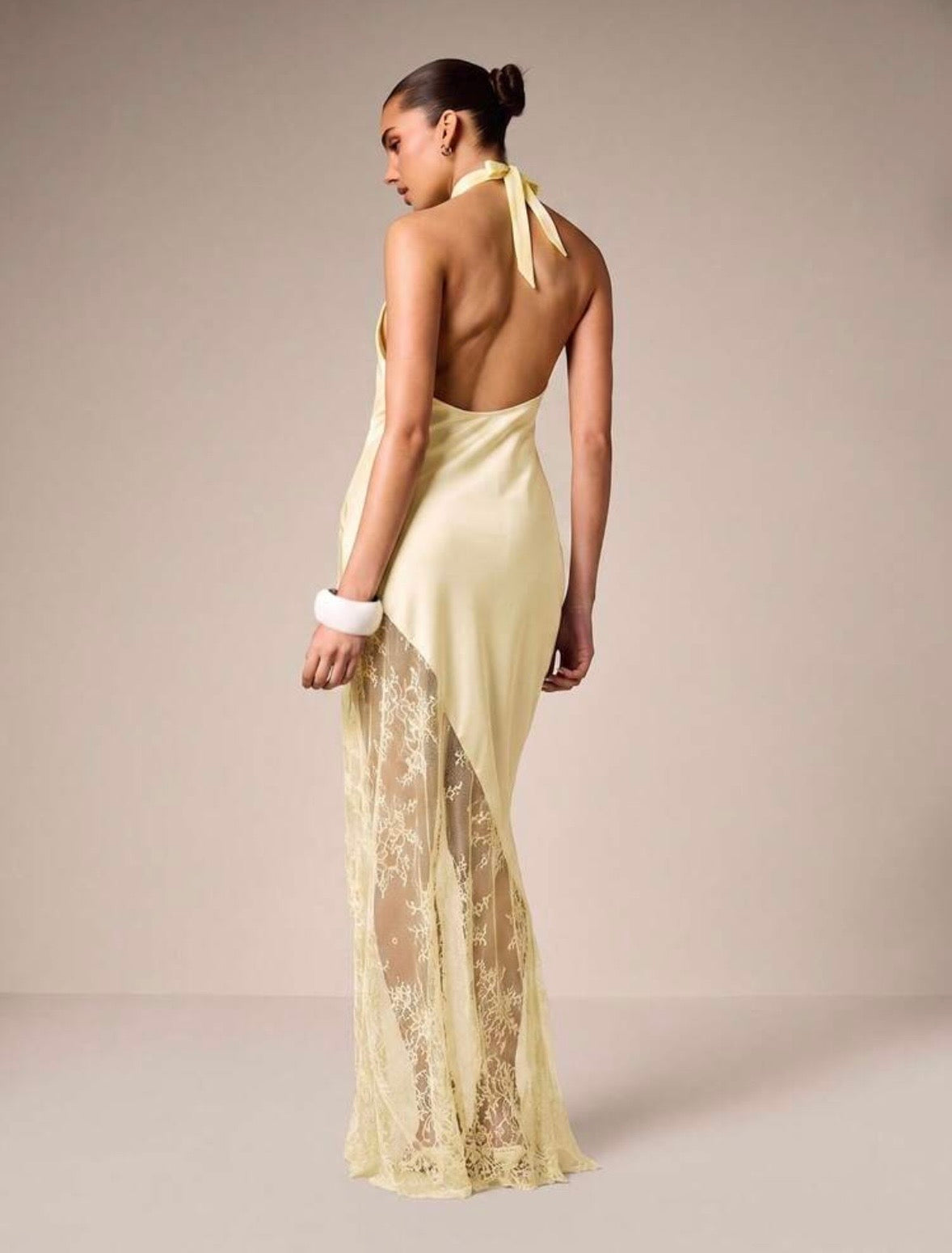 Patricia Satin Lace Maxi Dress