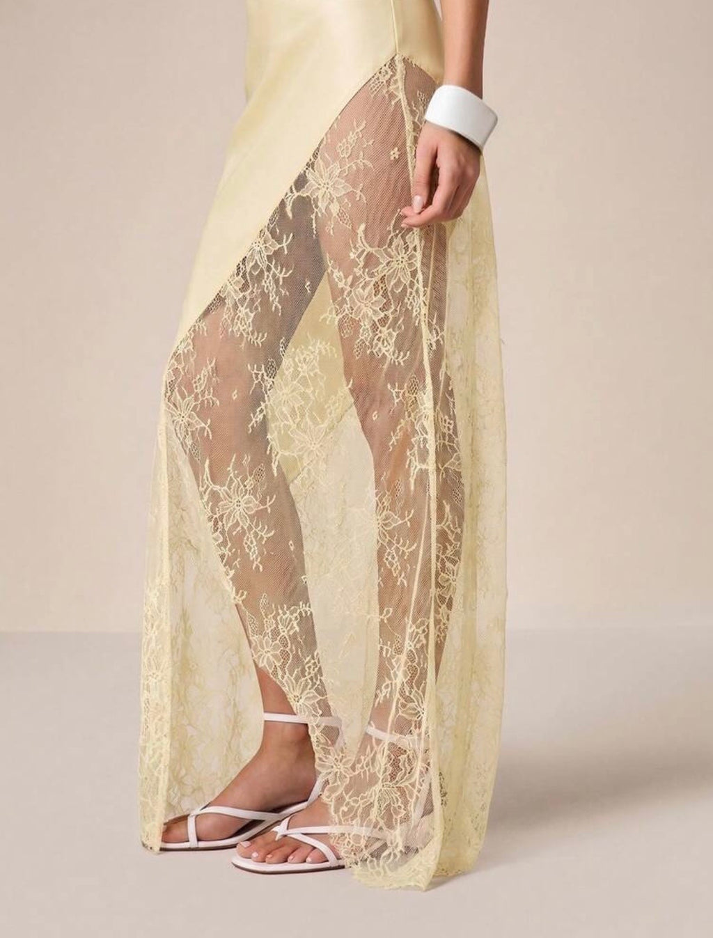 Patricia Satin Lace Maxi Dress