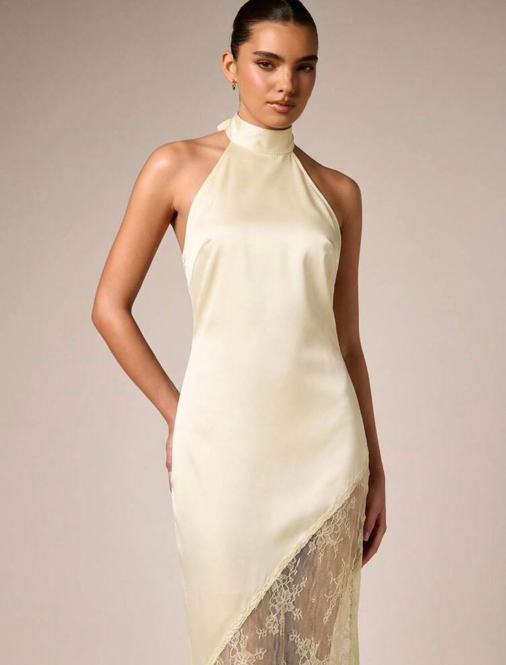 Patricia Satin Lace Maxi Dress