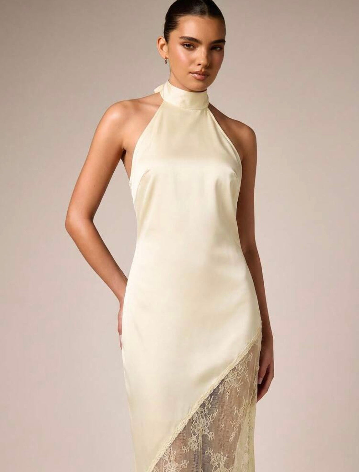 Patricia Satin Lace Maxi Dress