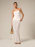 Julia Textured Top & Lace Maxi Skirt Set