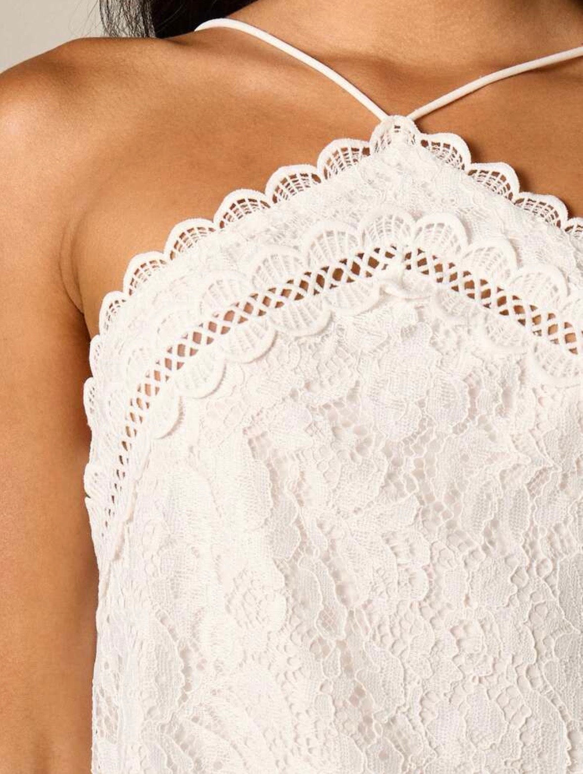 Sarah Lace Halter Cami Top