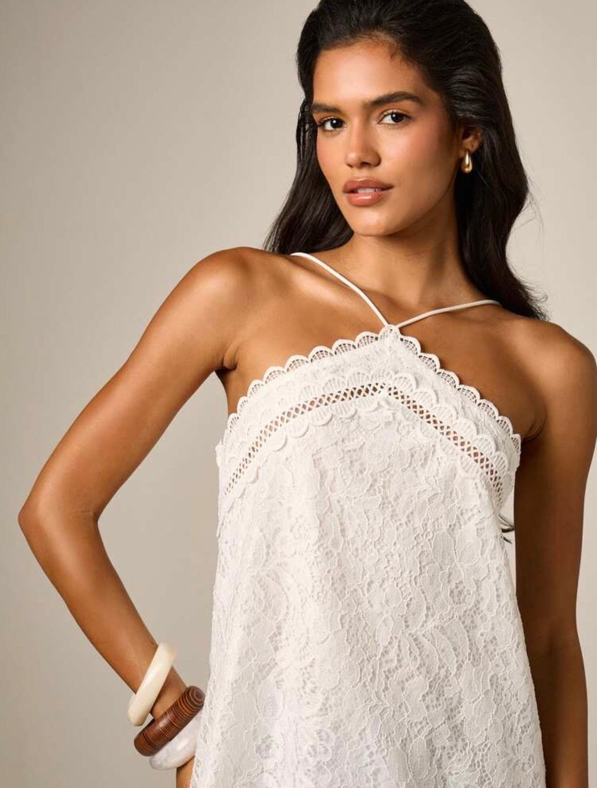 Sarah Lace Halter Cami Top