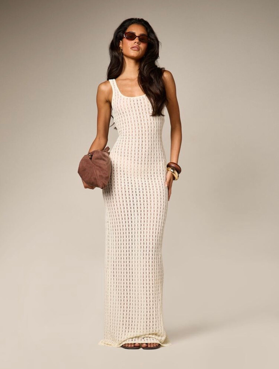 Frida Textured Beach Cover Maxi Dress