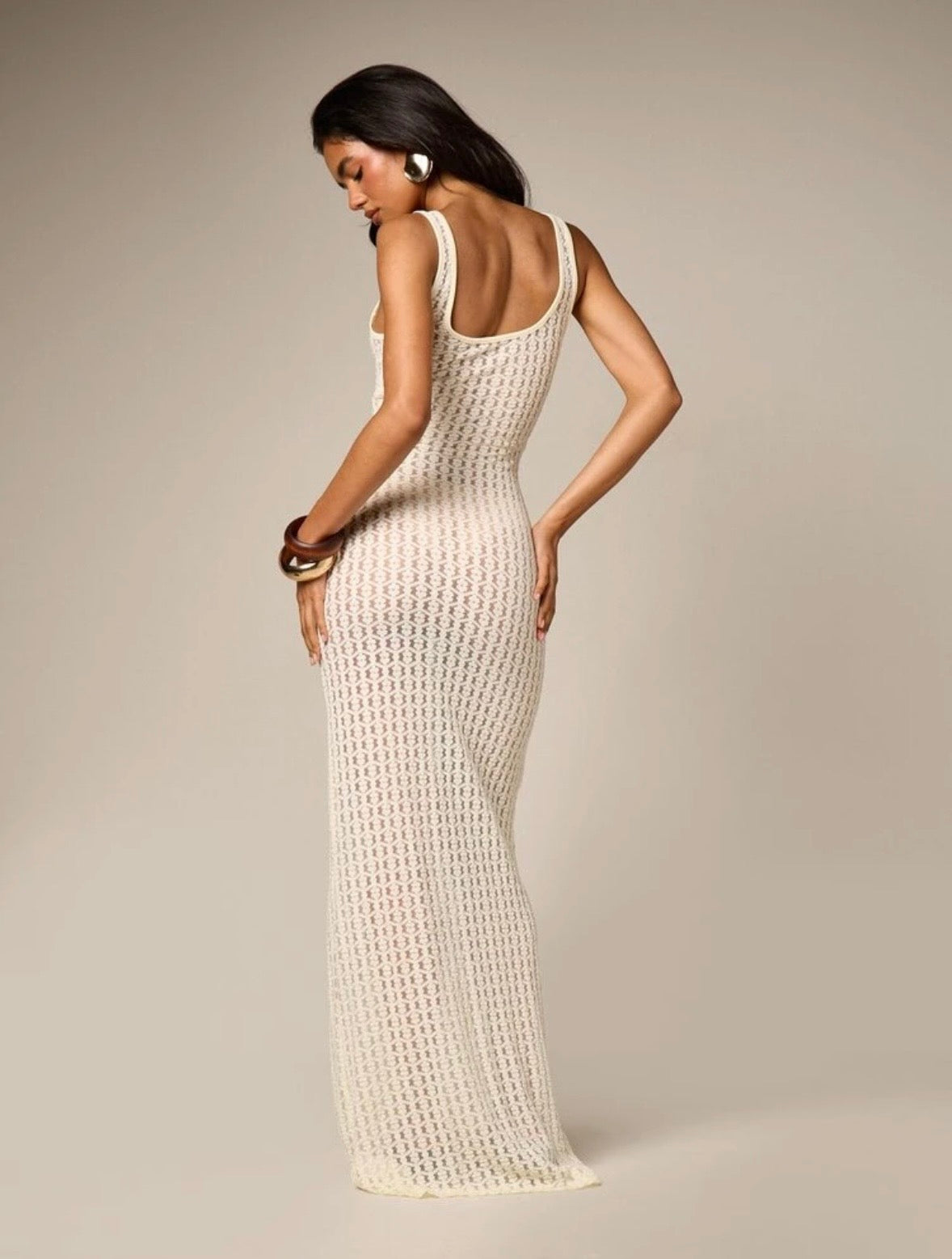 Frida Textured Beach Cover Maxi Dress