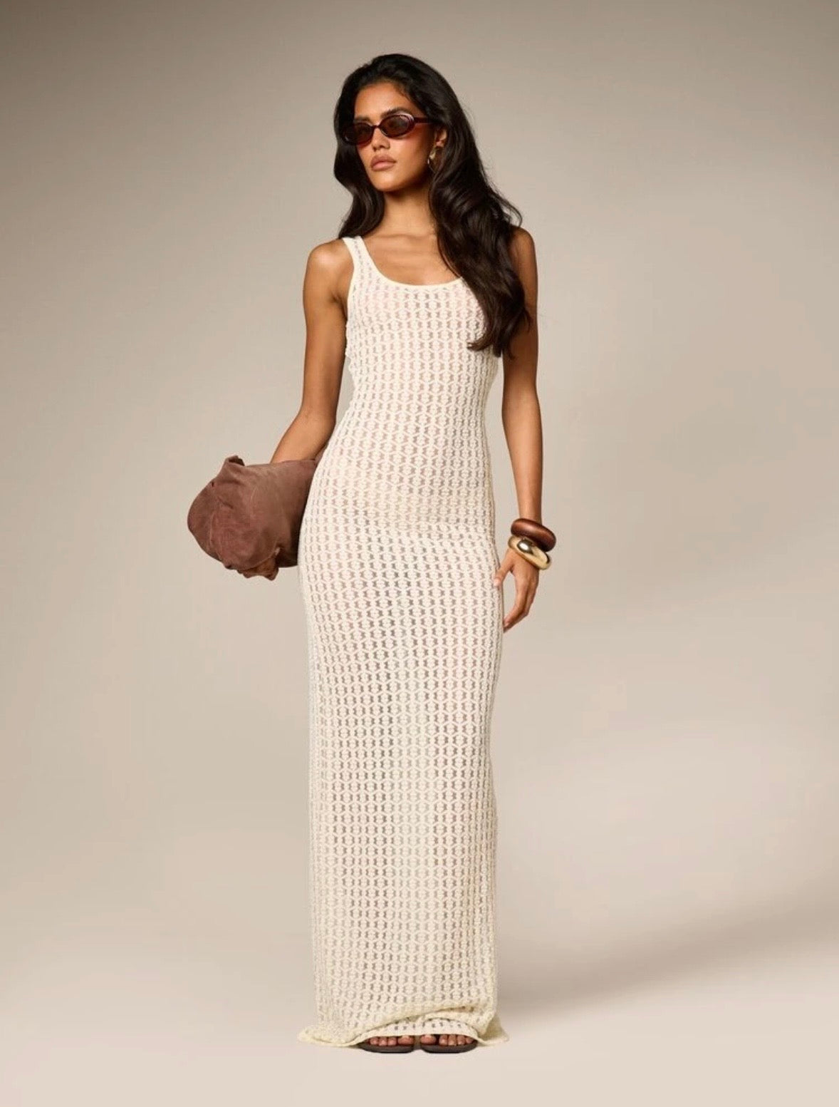 Frida Textured Beach Cover Maxi Dress
