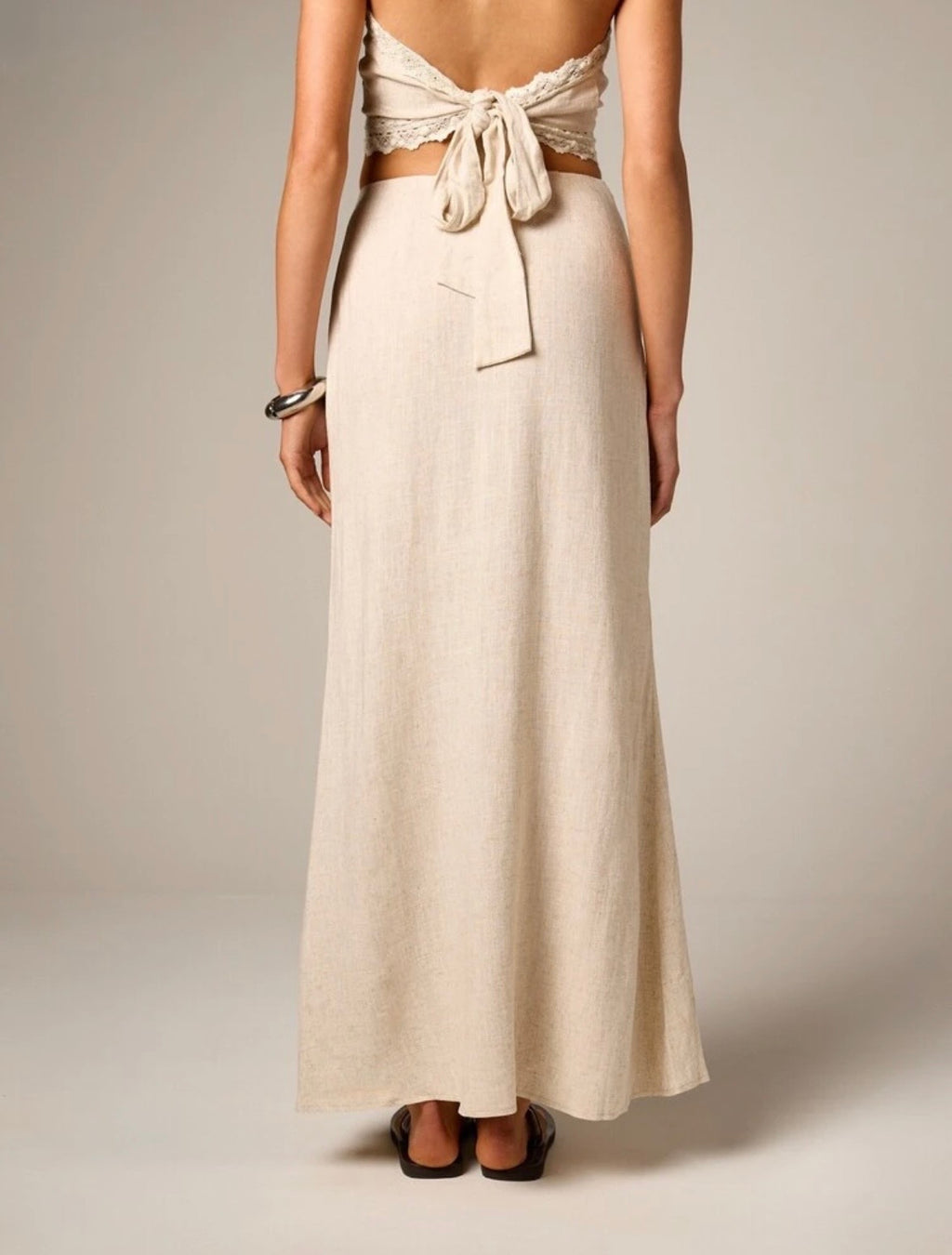 Lena Linen Blend Maxi Skirt