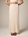 Lena Linen Blend Maxi Skirt
