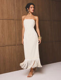 Dana Strapless Fringe Midi Dress