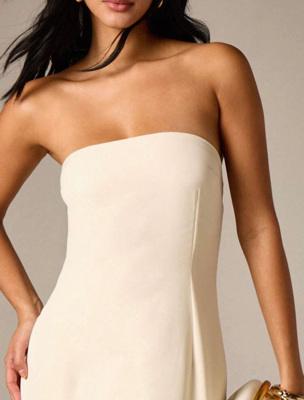 Dana Strapless Fringe Midi Dress