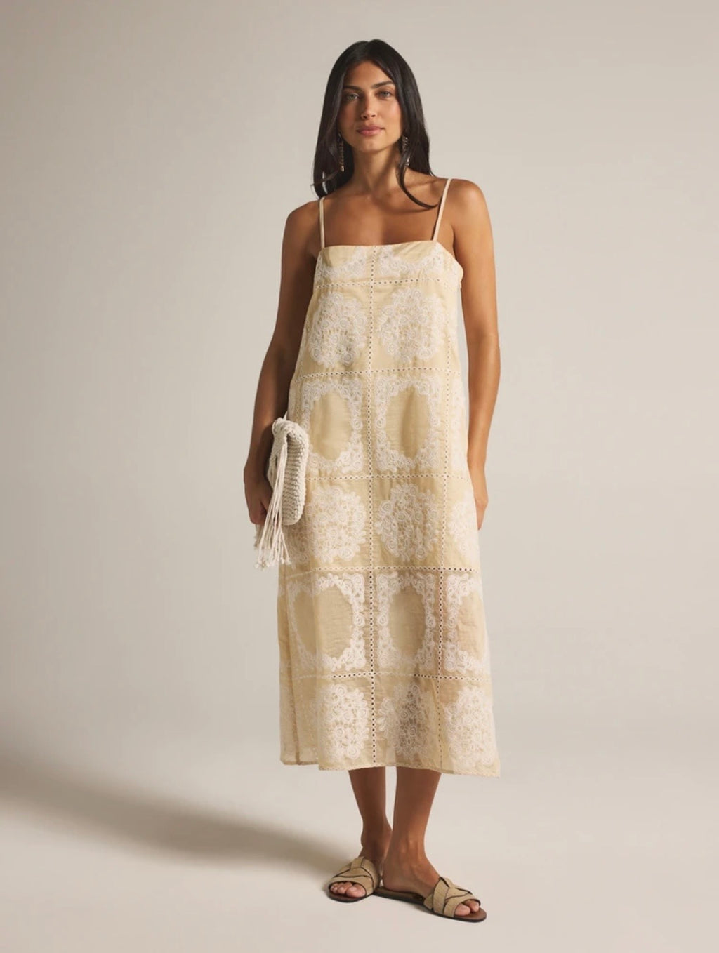 Sezena Embroidered Slip Dress