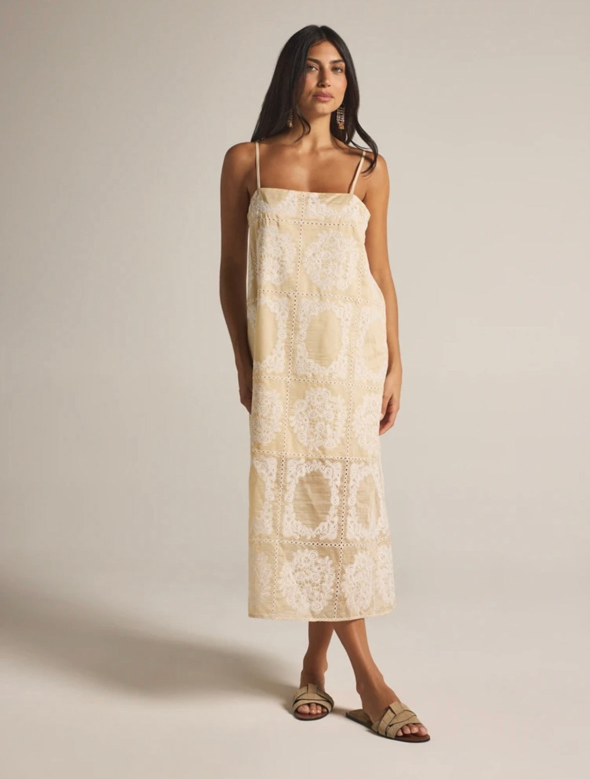 Sezena Embroidered Slip Dress