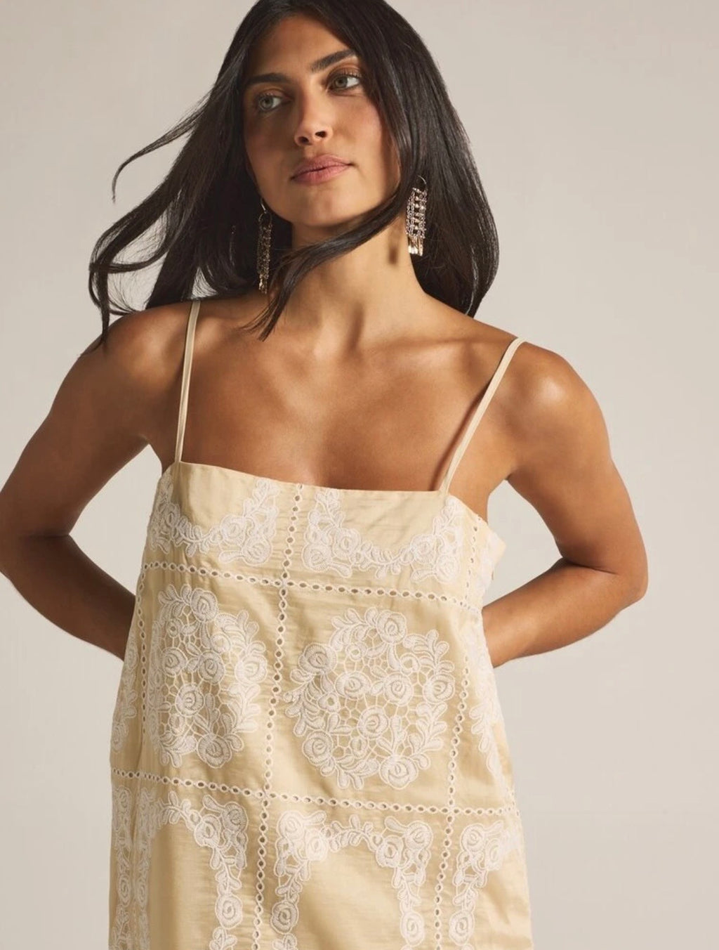 Sezena Embroidered Slip Dress