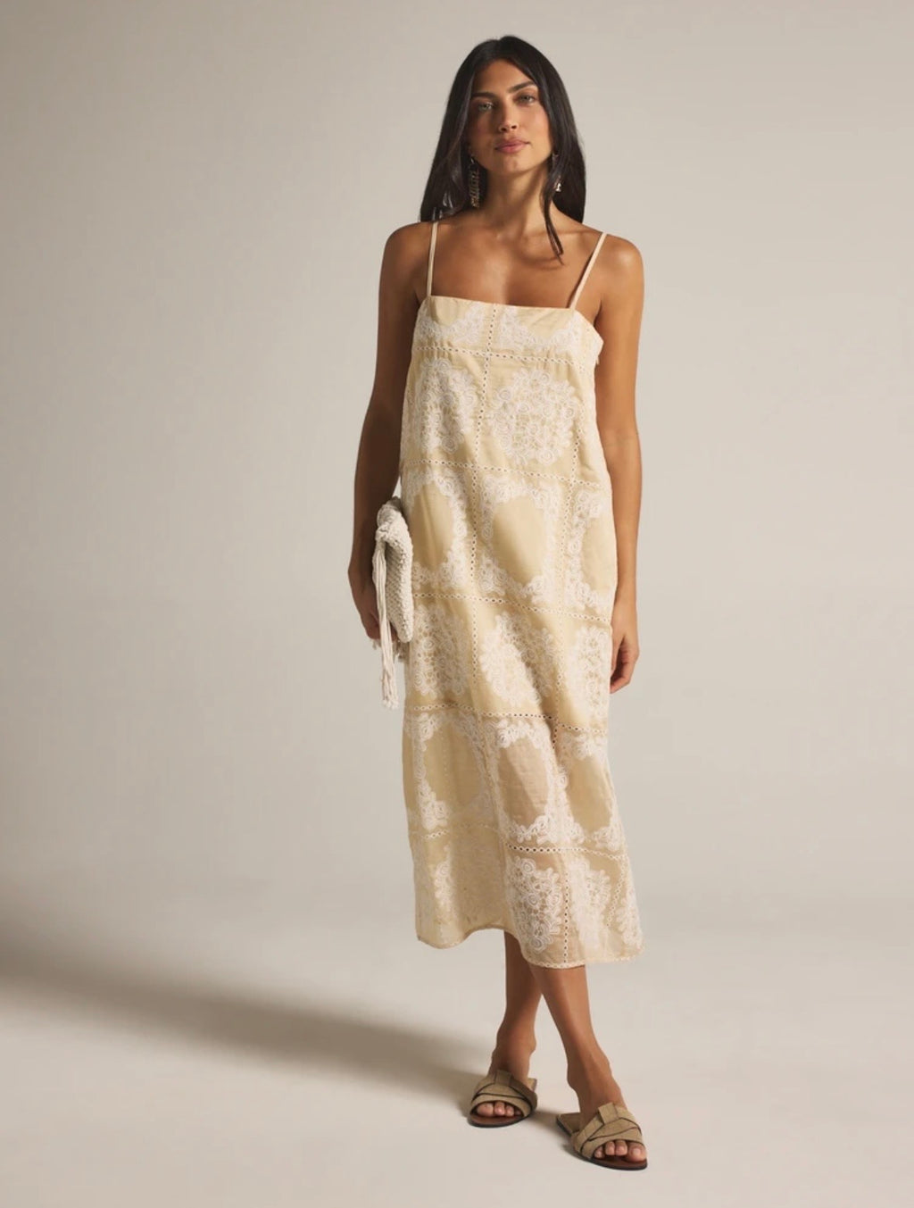 Sezena Embroidered Slip Dress