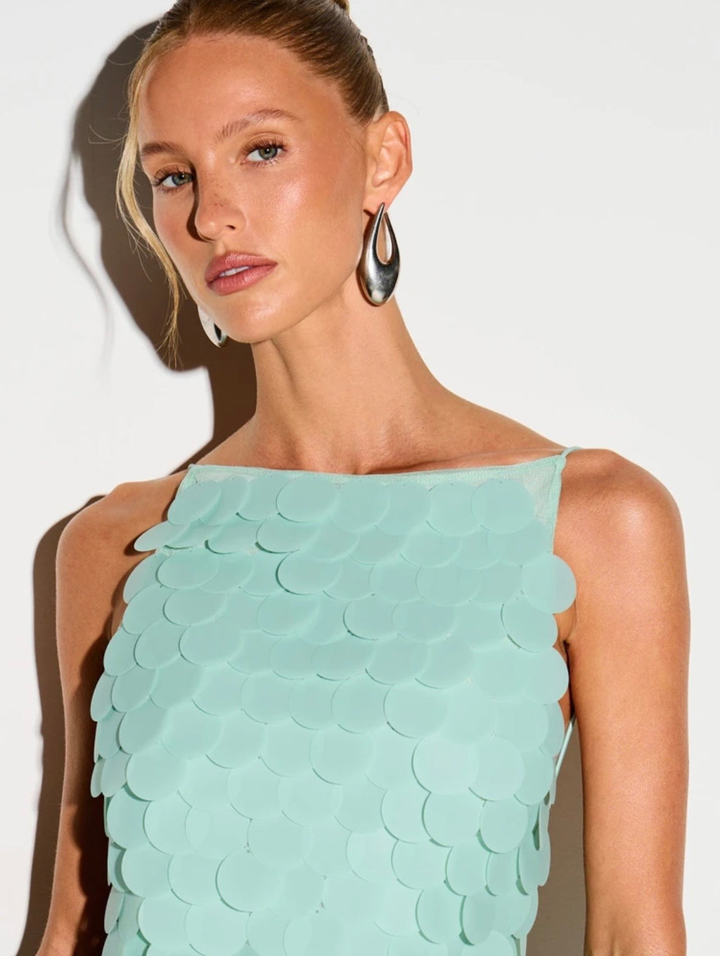 Federica Handmade Sequin Mini Dress - Turquoise