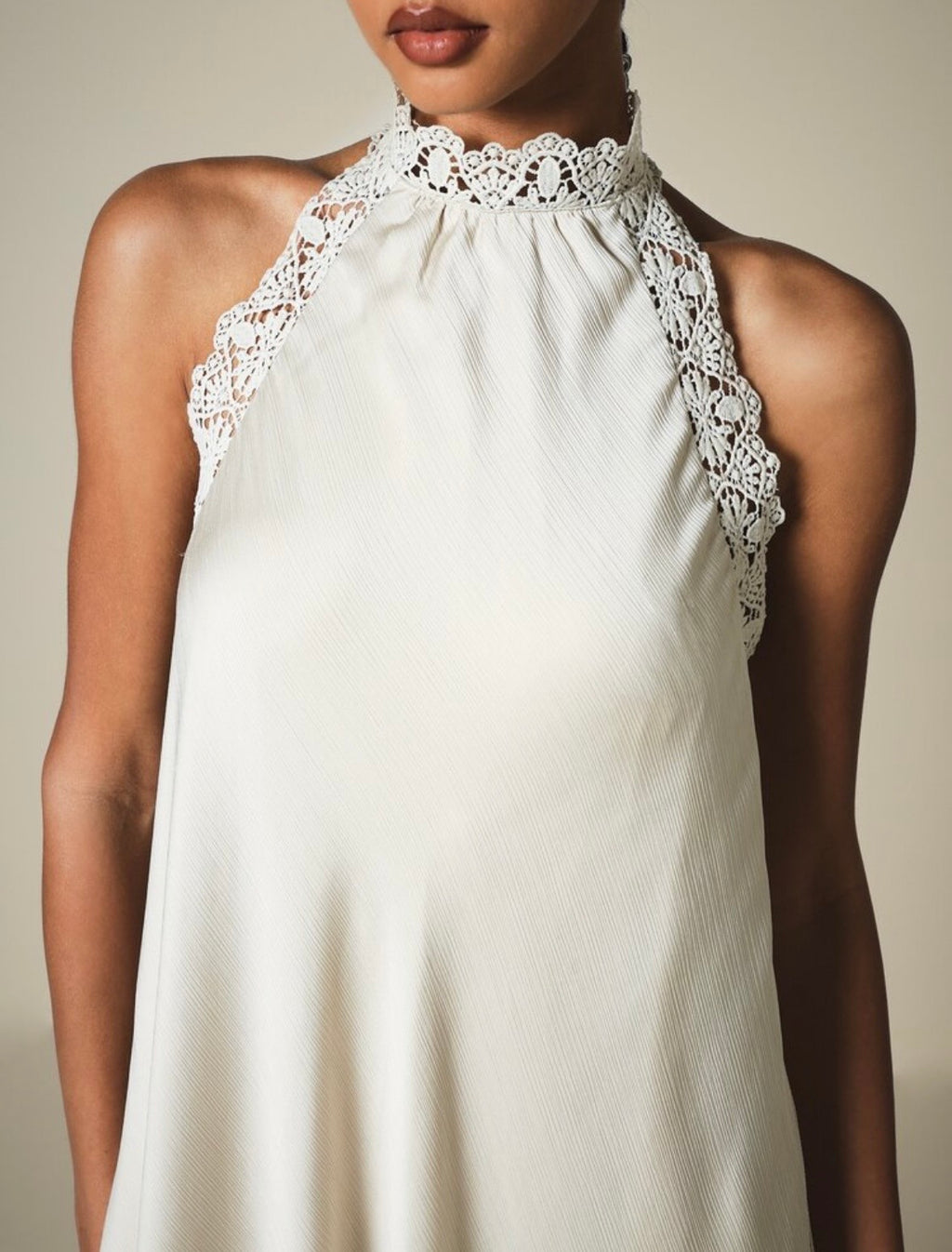 Maddy Lace Halter Midi Dress