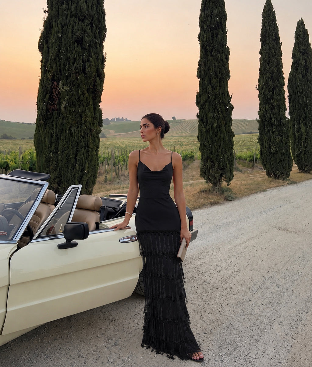 Tracy Fringe Maxi Dress