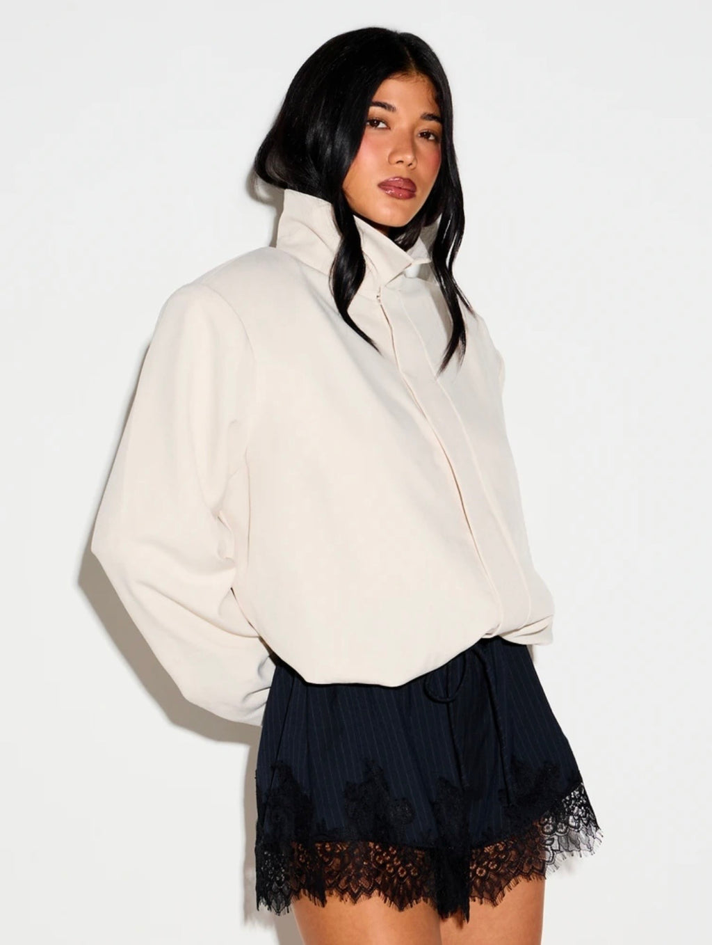 Asher Oversized Cropped Jacket