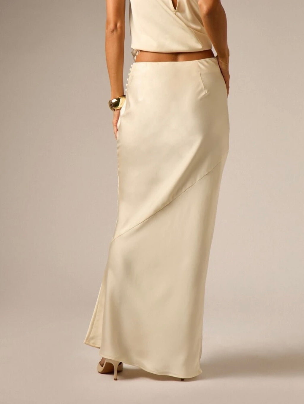 Indie Satin Maxi Skirt