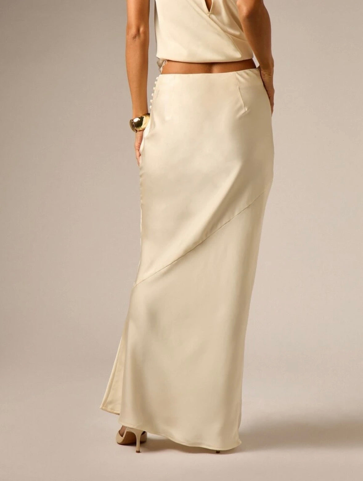 Indie Satin Maxi Skirt