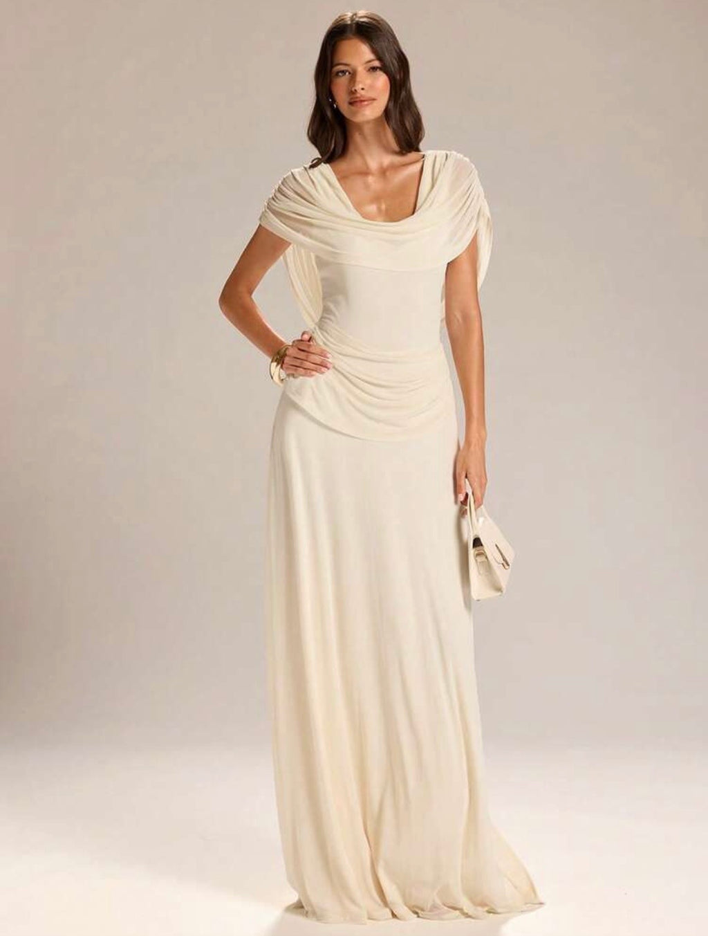 Sommer Draped Backless Maxi Dress