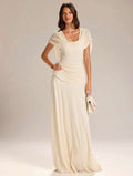 Sommer Draped Backless Maxi Dress