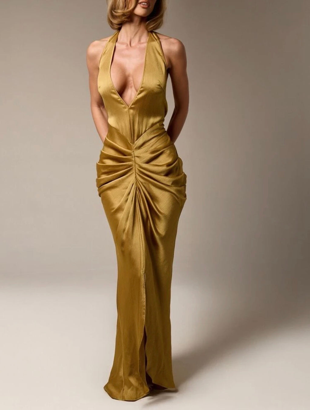 Rida Halter Backless Maxi Dress