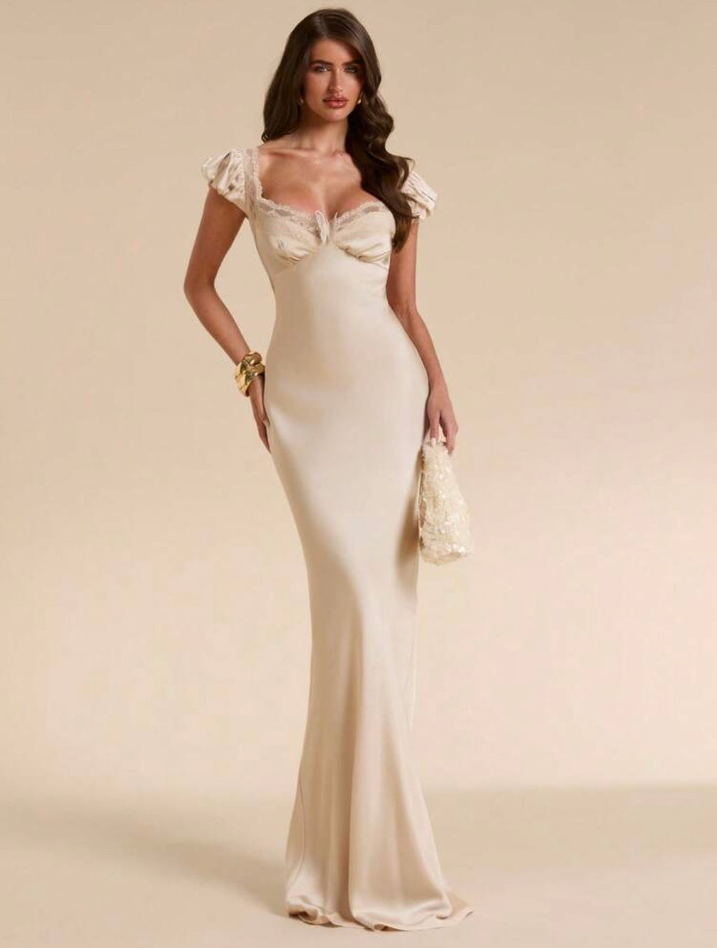 Calista Satin Maxi Dress