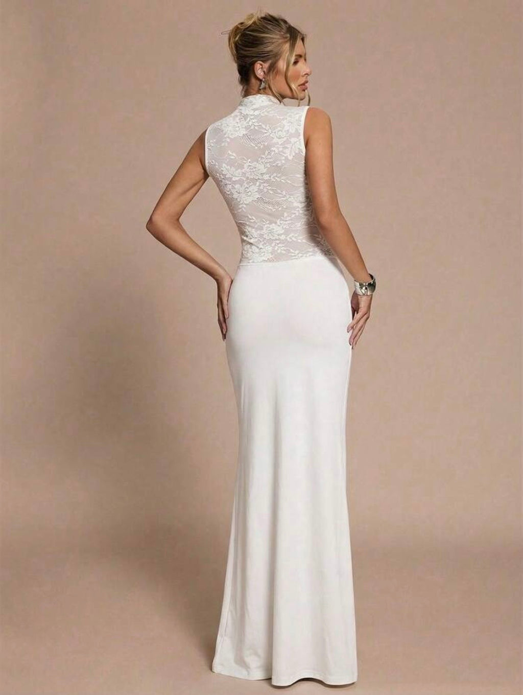Veya Lace Maxi Dress - White