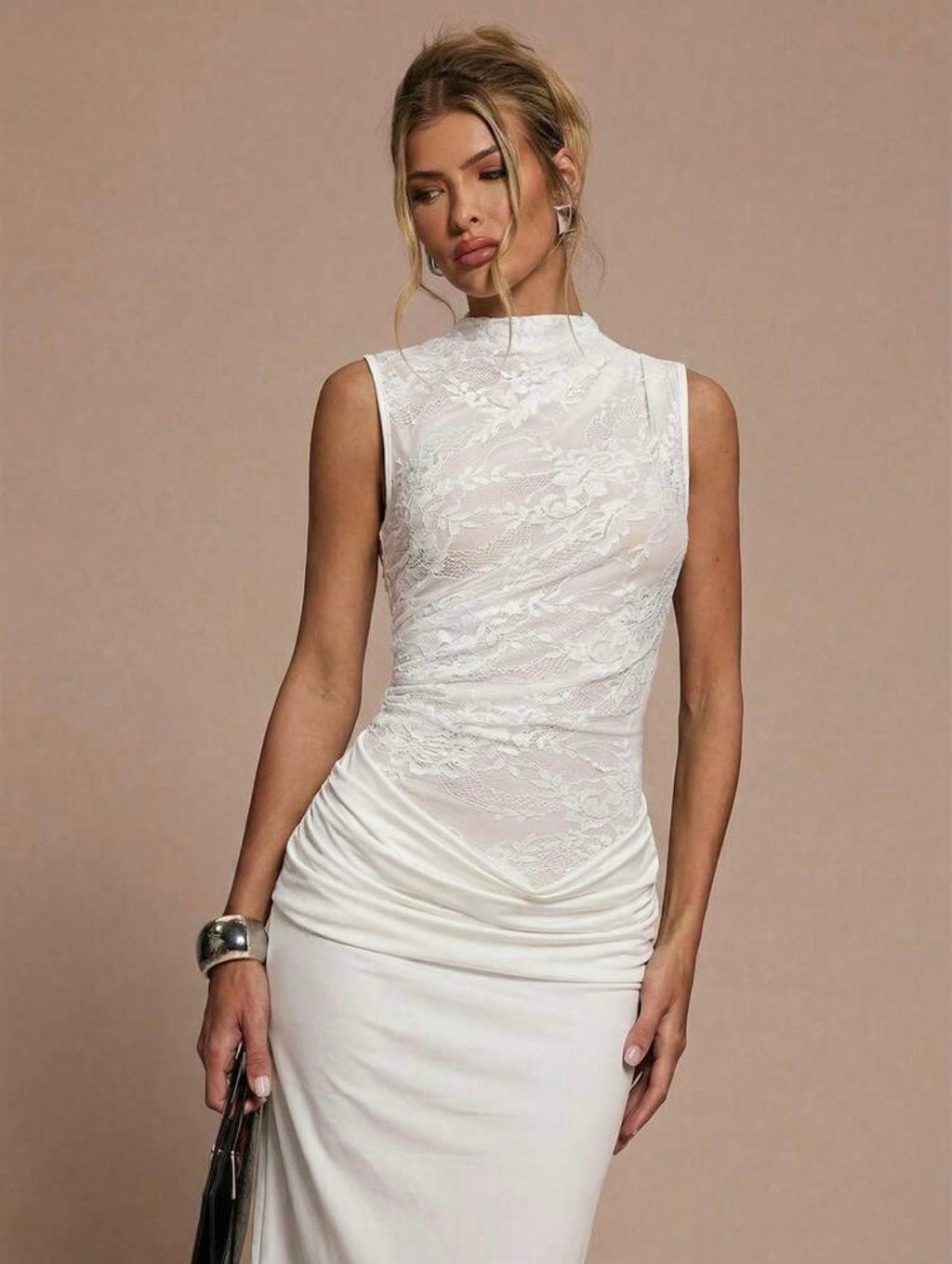 Veya Lace Maxi Dress - White