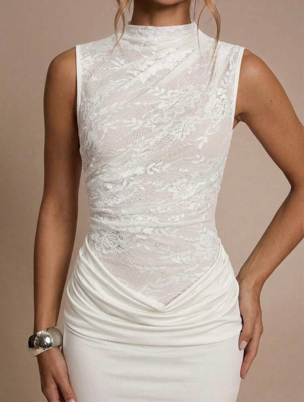Veya Lace Maxi Dress - White