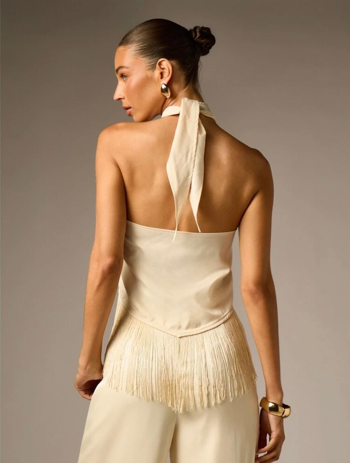 Tova Fringe Halter Top