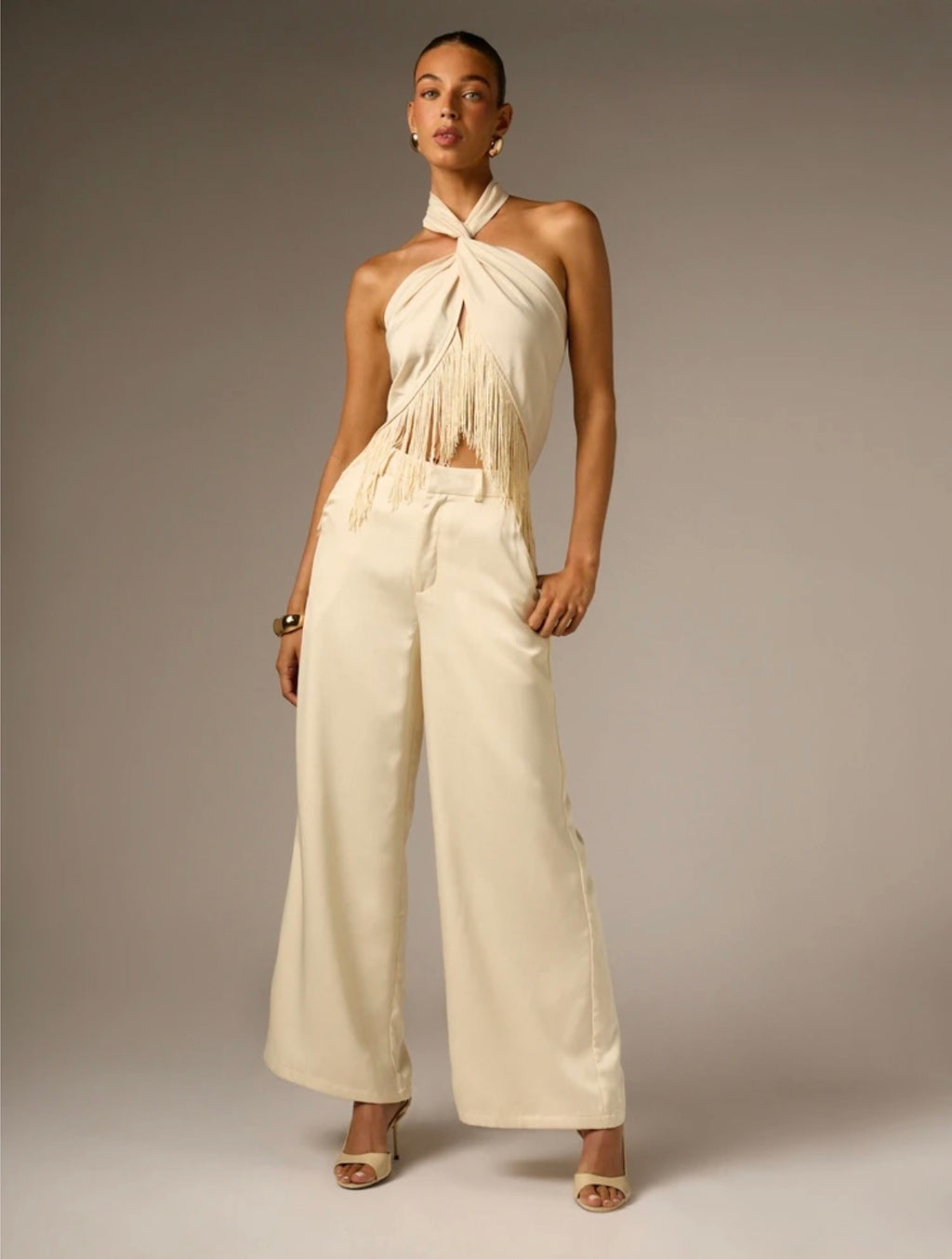 Tova Fringe Halter Top