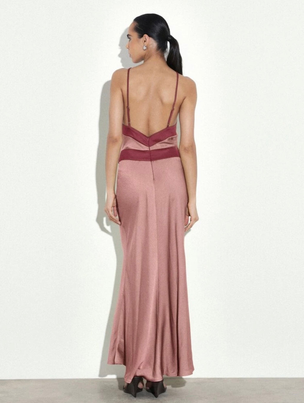 Tiffani Halter Maxi Dress - Rosy