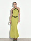 Tiffani Halter Maxi Dress - Olive