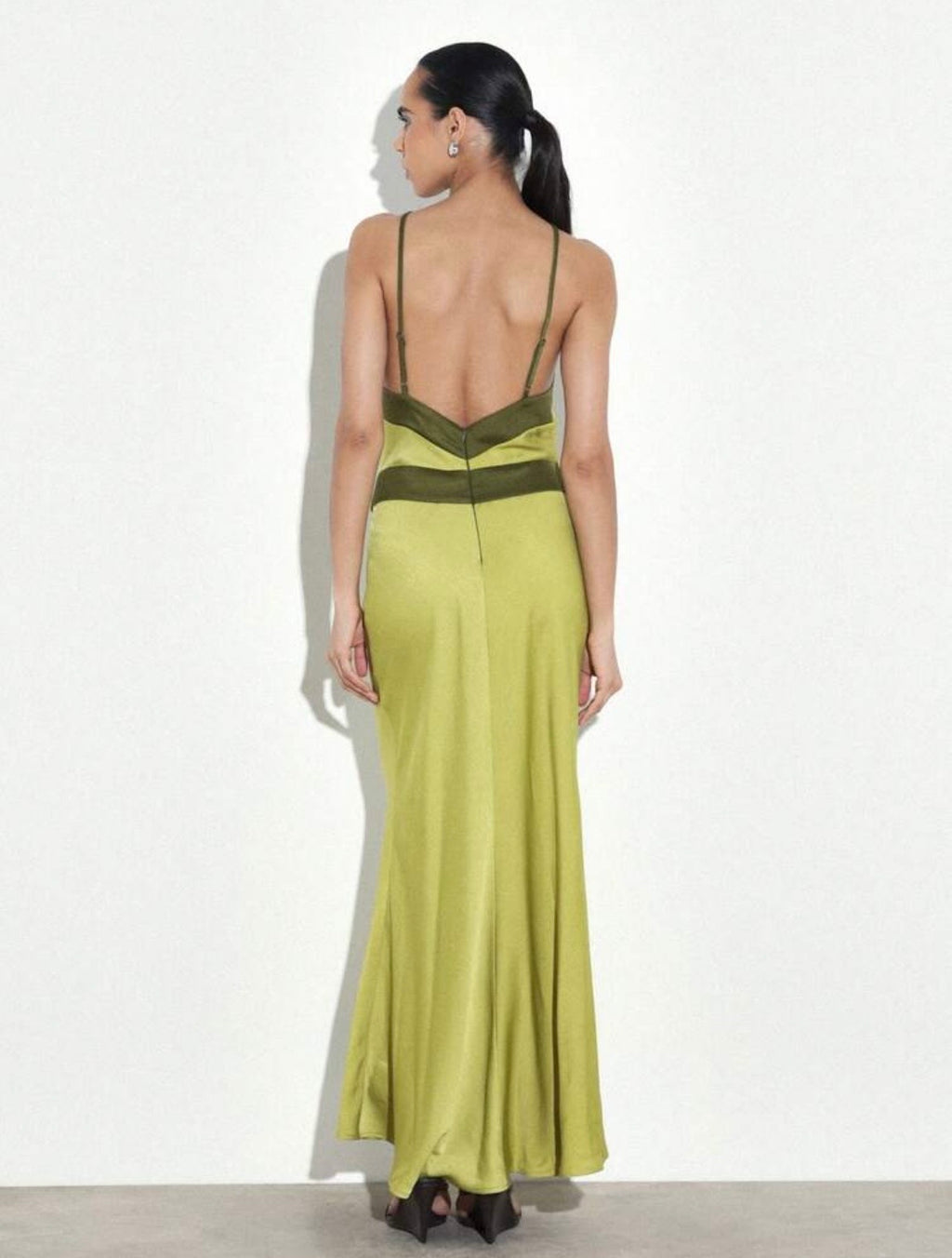 Tiffani Halter Maxi Dress - Olive