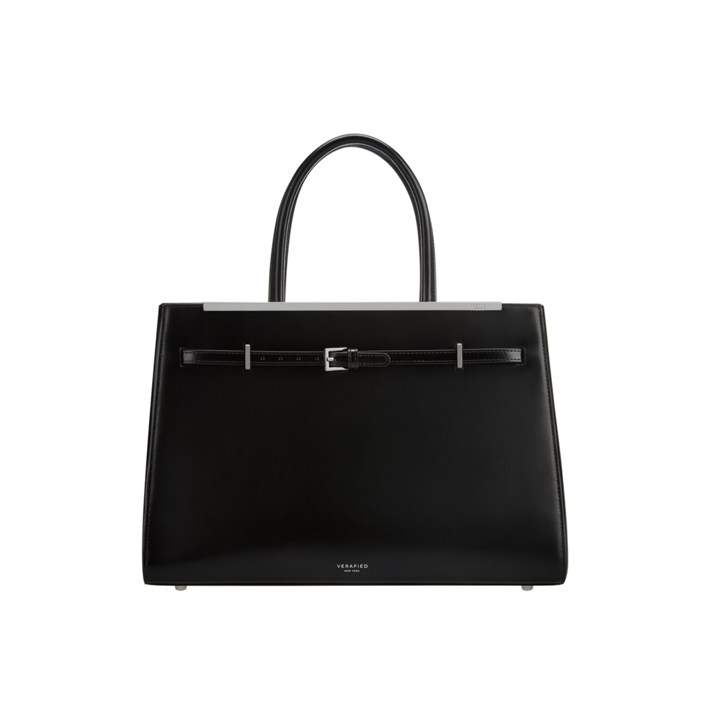 Noir Leather Book Tote Bag 33