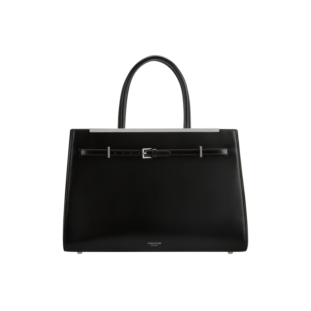 Noir Leather Book Tote Bag 33