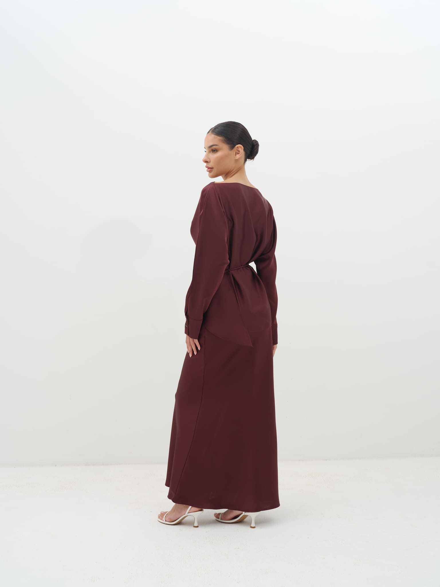 Tessa Top & Skirt Set in Satin